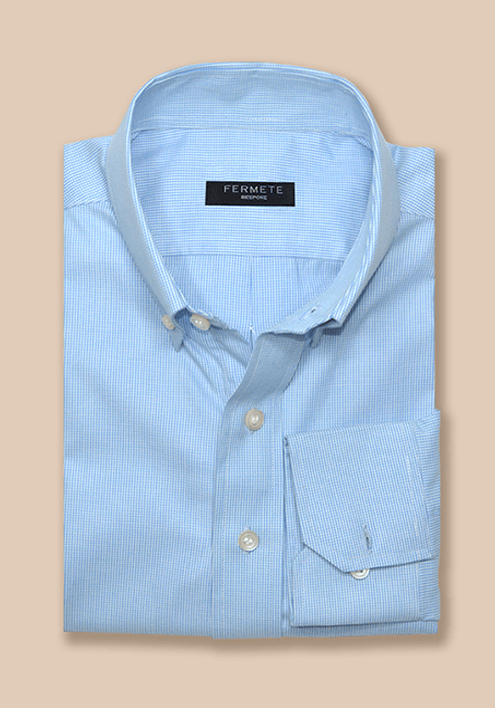 Sky Blue Micro Stars Structured Shirt