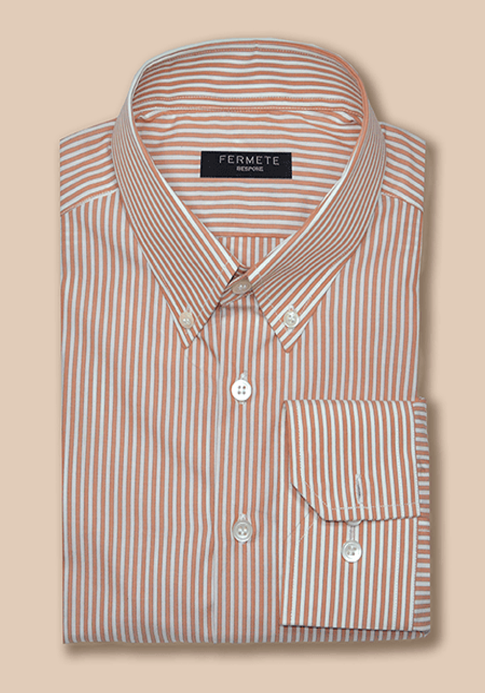 Tangerine Narrow Stripes 60's Poplin Shirt