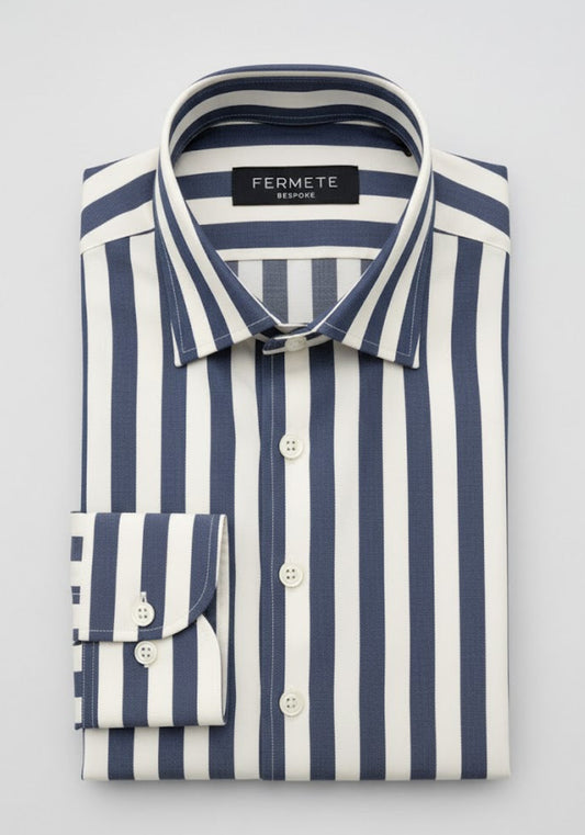 Bold Charcoal Stretch Stripes Shirt