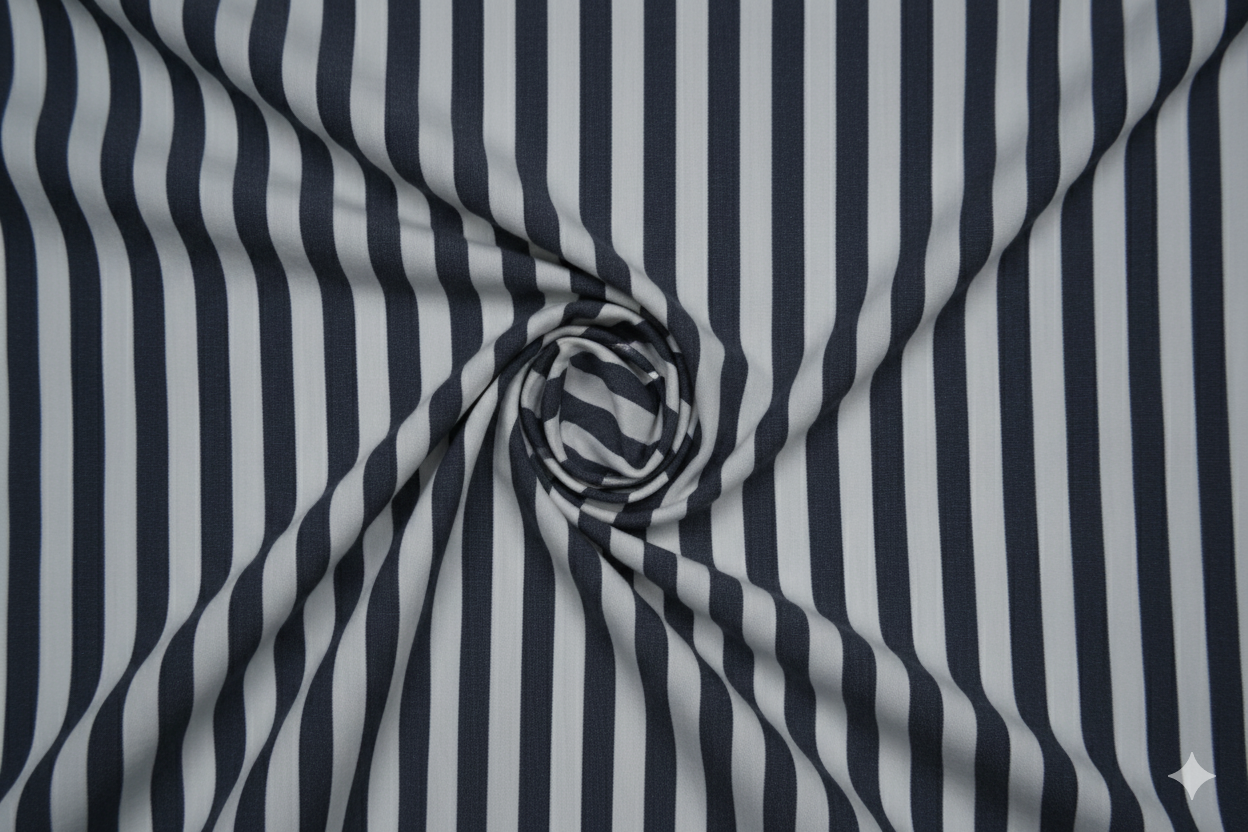 Charcoal Bengal Performance Stretch Stripes Shirt