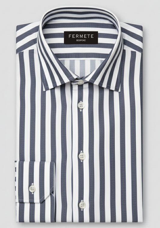 Charcoal Gray Bengal Performance Stretch Stripes Shirt