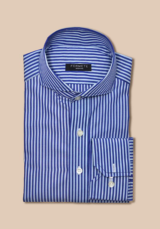 Crisp Blue Dual Stripes Shirt