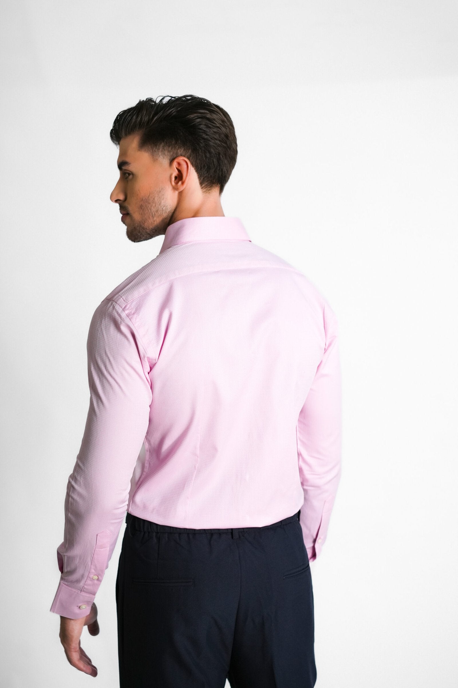 Crisp Pink Structured Shirt