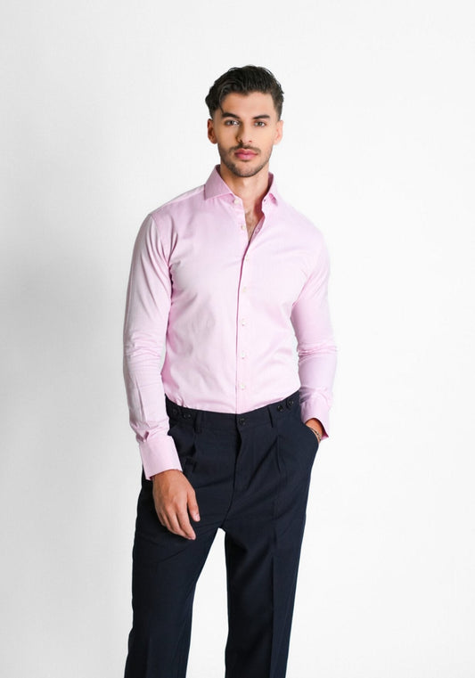 Crisp Pink Structured Shirt
