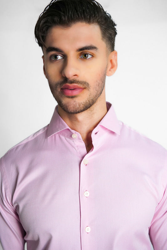 Crisp Pink Structured Shirt