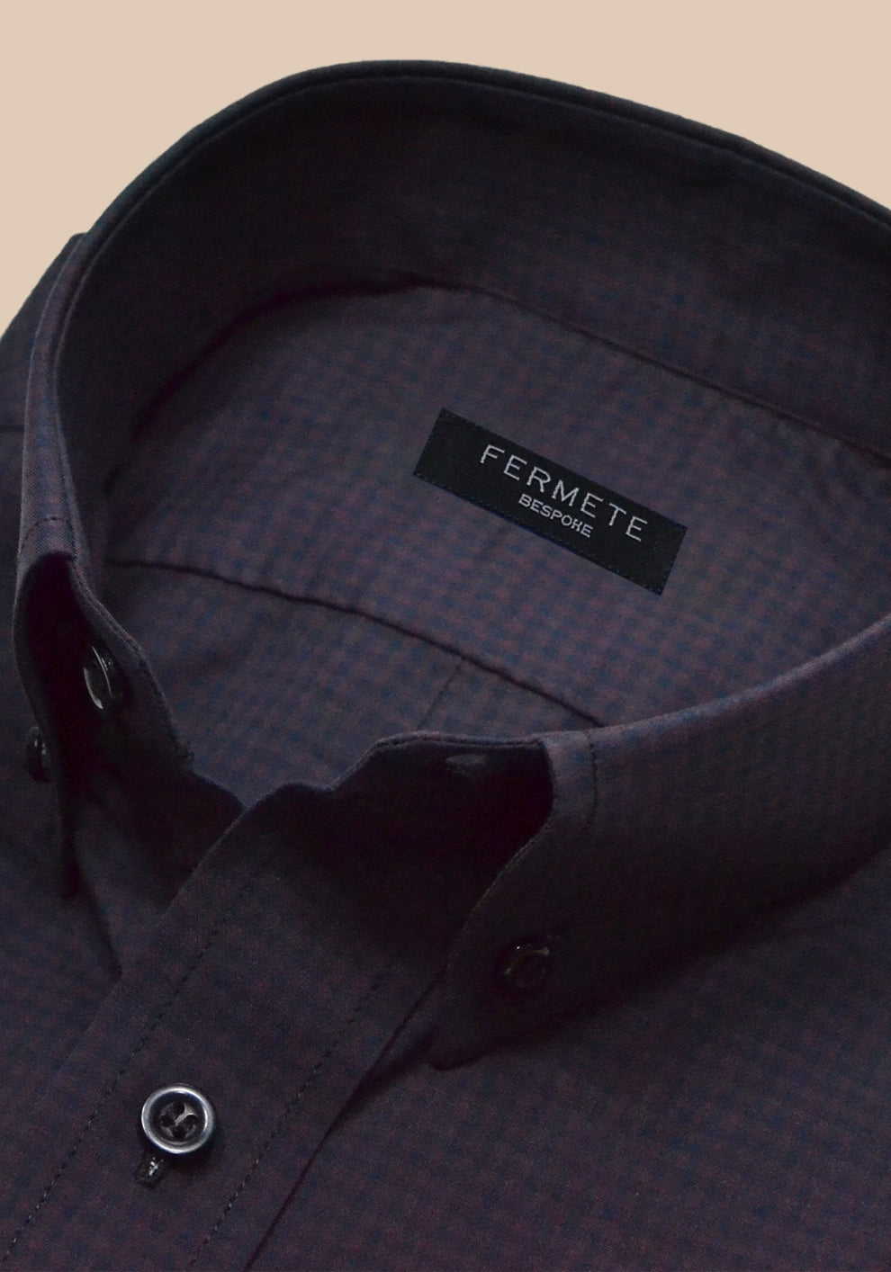 Dark Plum Navy Checkered Shirt