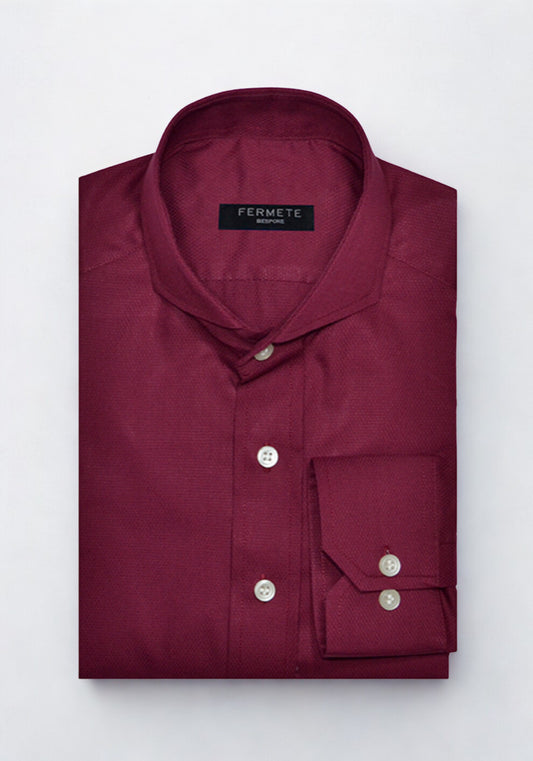 Deep Maroon Structured Shirt