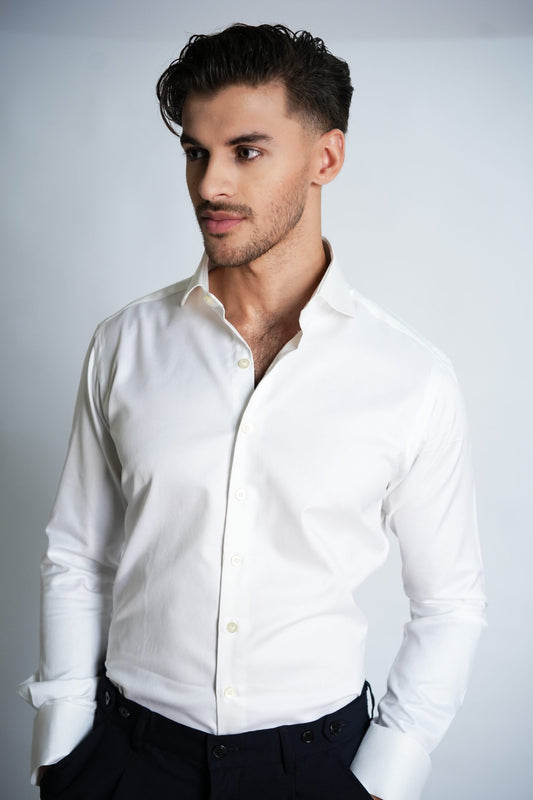 Egyptian Pearl White Twill Shirt