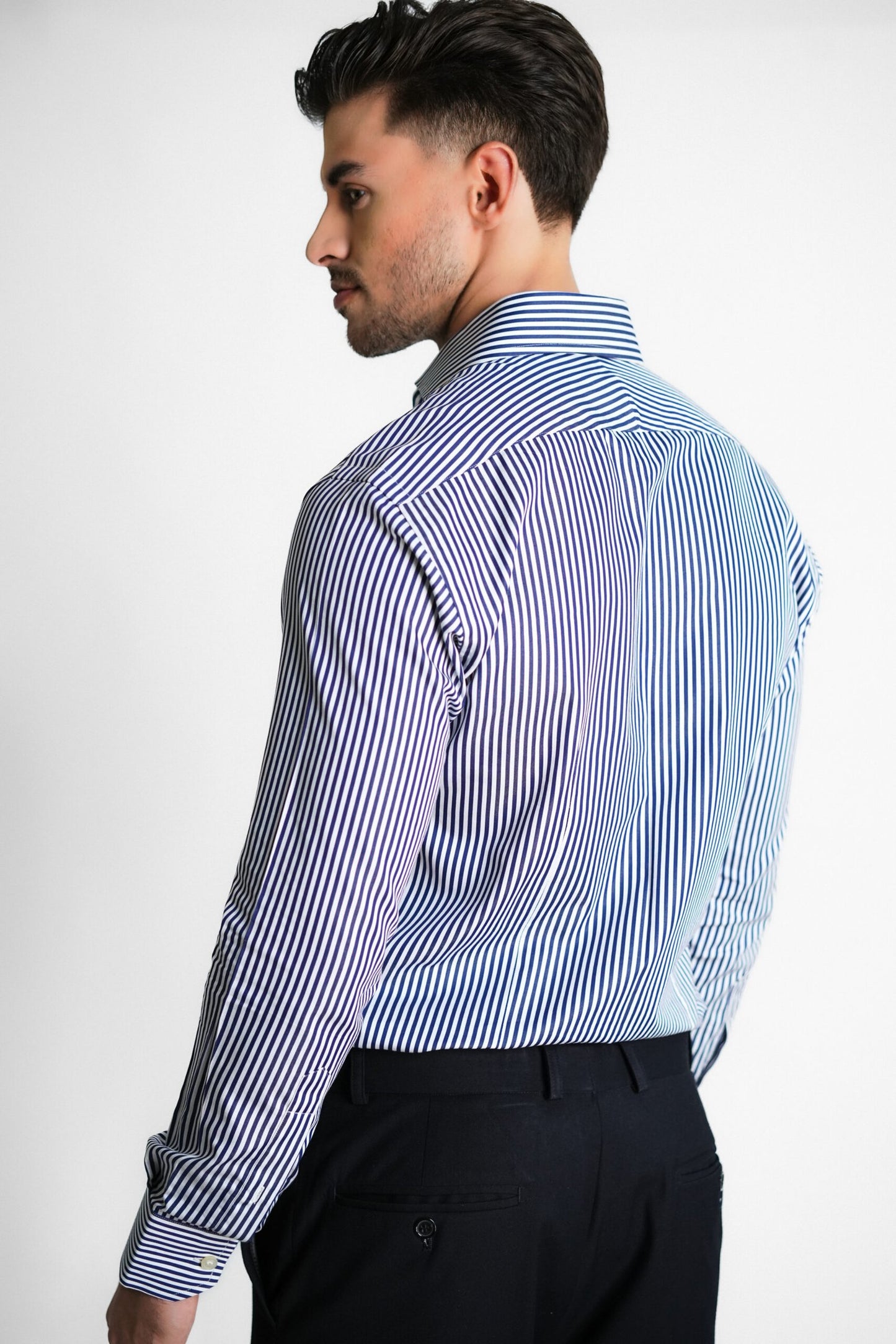 Egyptian Navy Striped Shirt