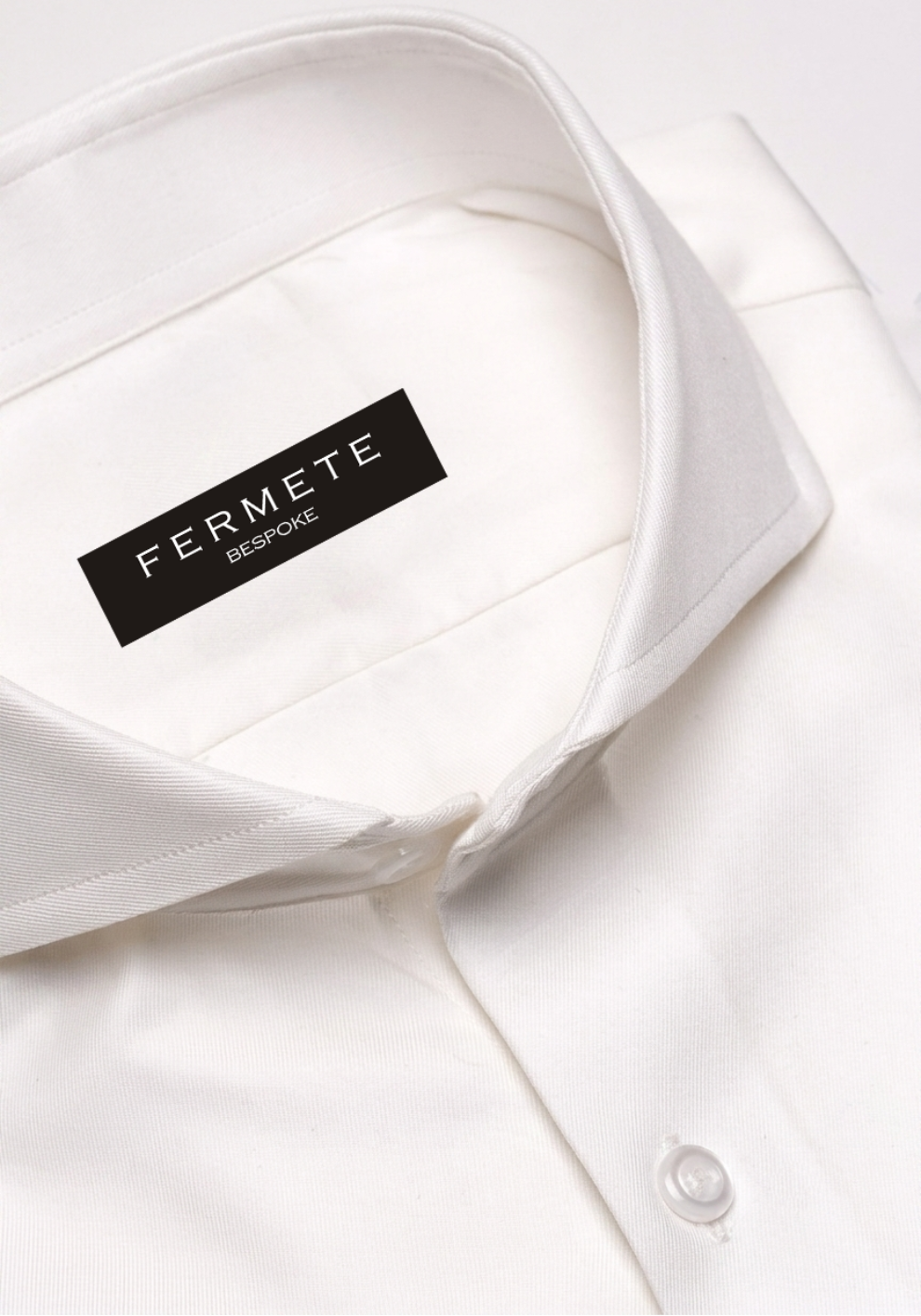 Fine Pearl White Twill Shirt - Italian Collar