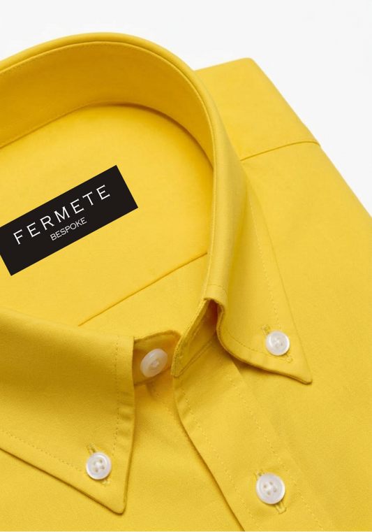 Fine Yellow Poplin Shirt