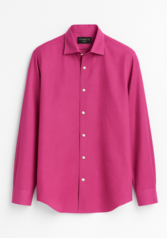 Fuchsia Cotton Linen Shirt