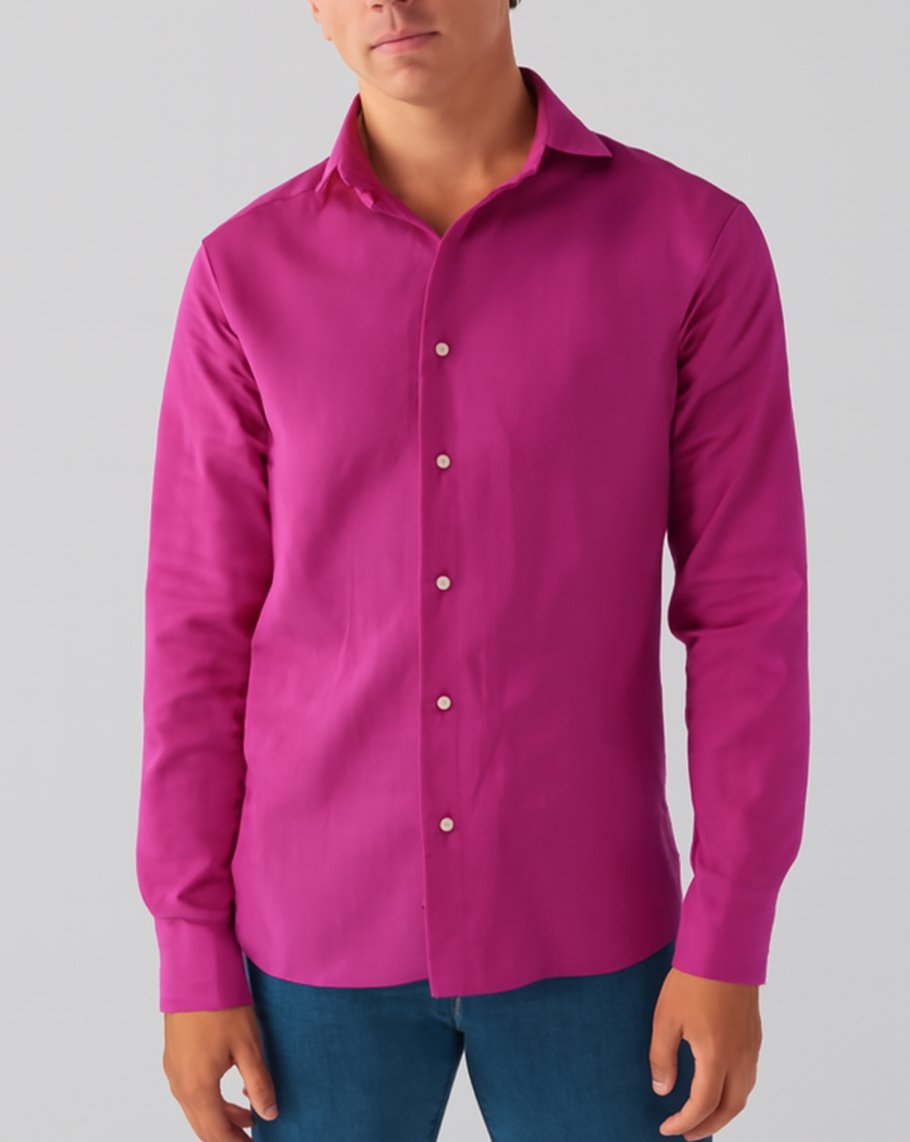 Fuchsia Cotton Linen Shirt