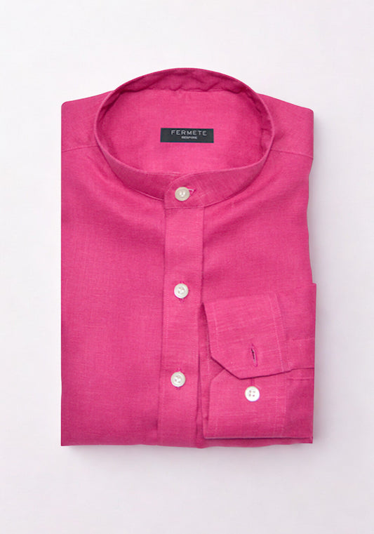 Italian Fuchsia Pure Linen Shirt