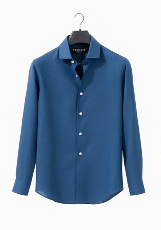 Lapis Blue Linen Shirt