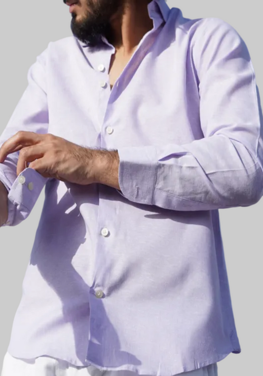 Lavender Cotton Linen Shirt