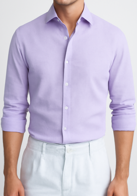 Lavender Cotton Linen Shirt