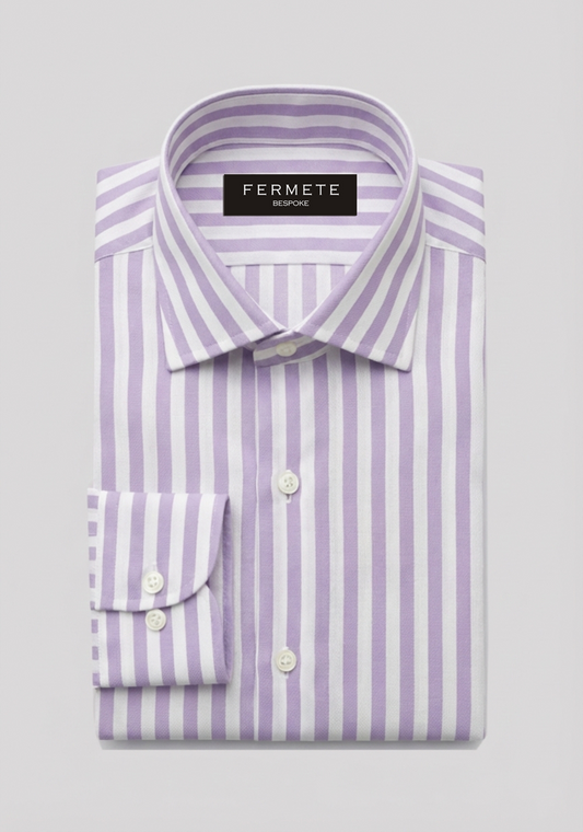 Lavender Royal Oxford Bengal Stripes Shirt