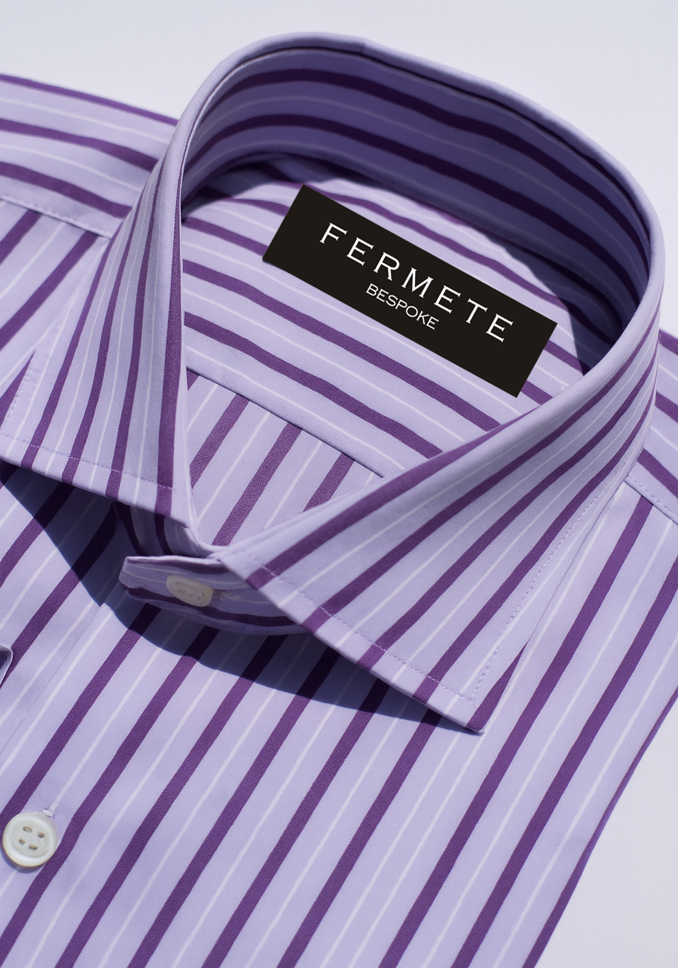 Lilac Plum Stretch Stripes Shirt - Wrinkle Resistant