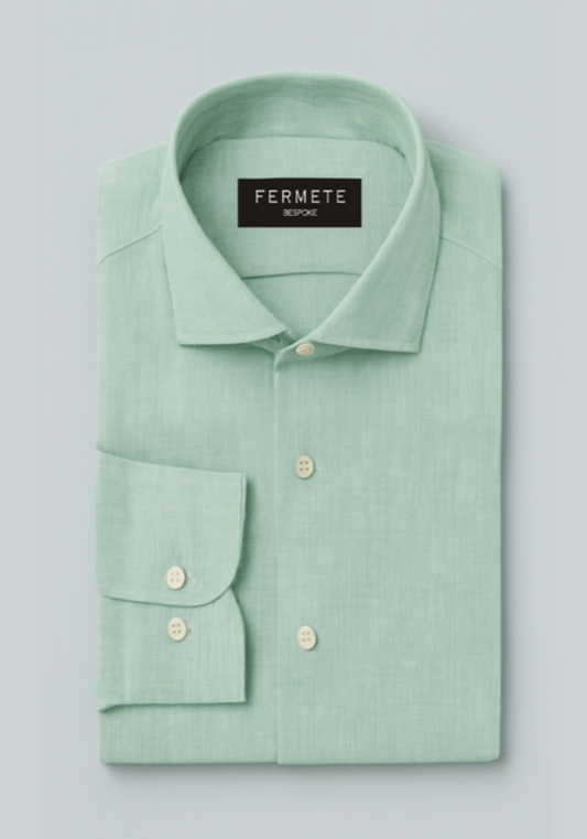 Mint Green Cotton Linen Shirt