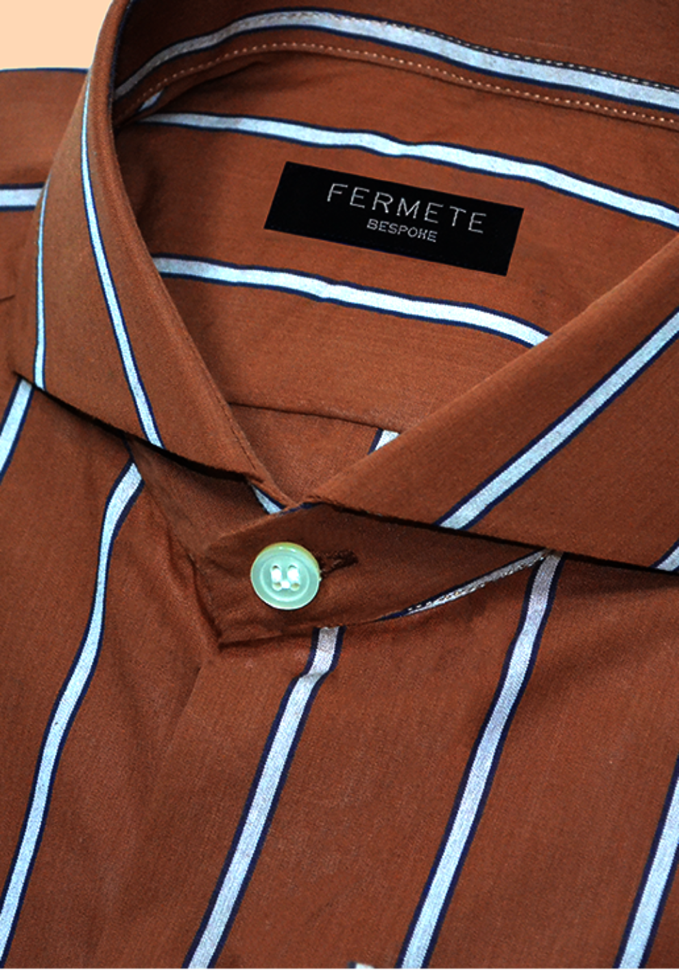 Mocha Brown Crisp Striped Shirt