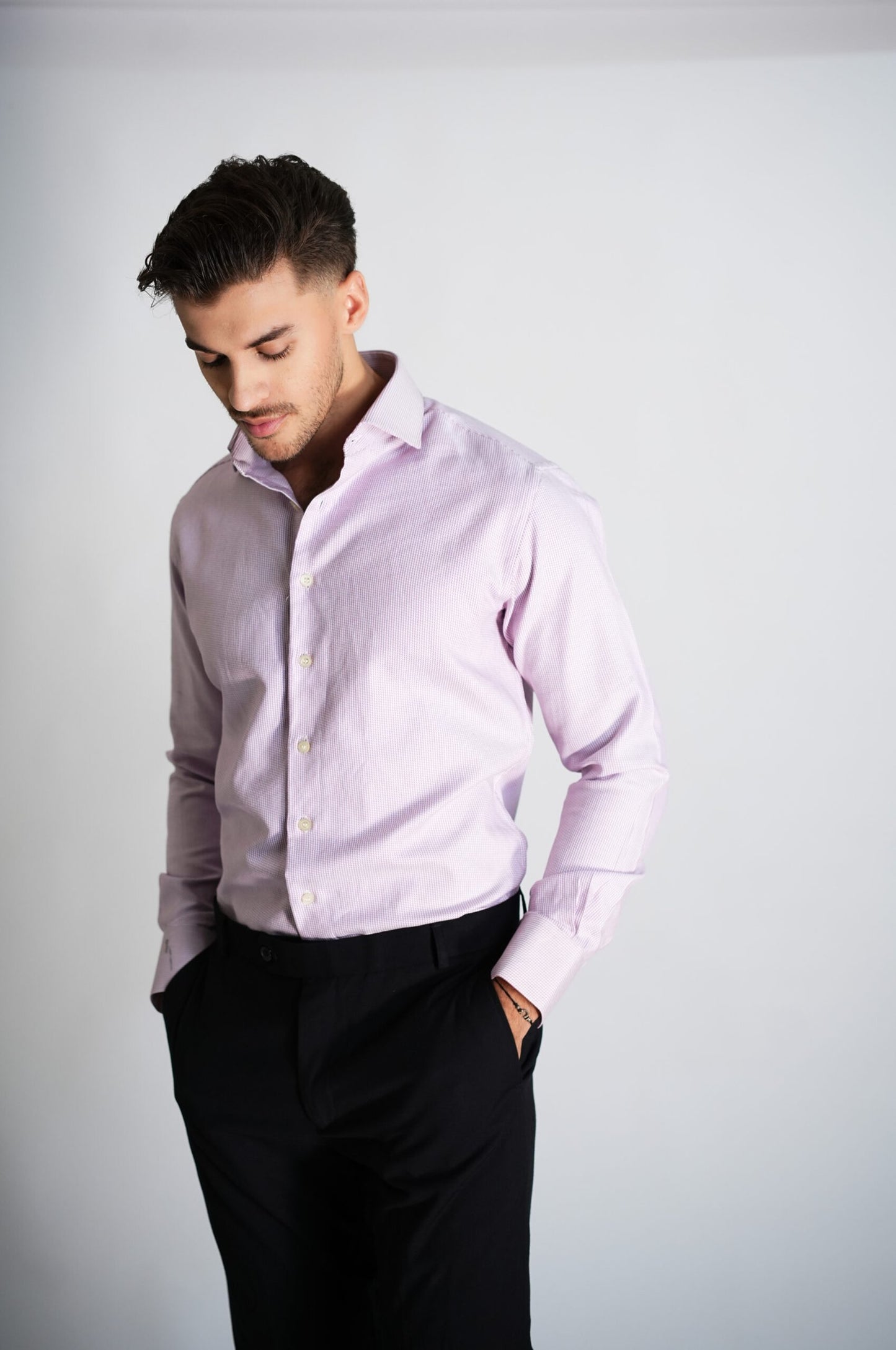 Pastel Magenta Structured Shirt