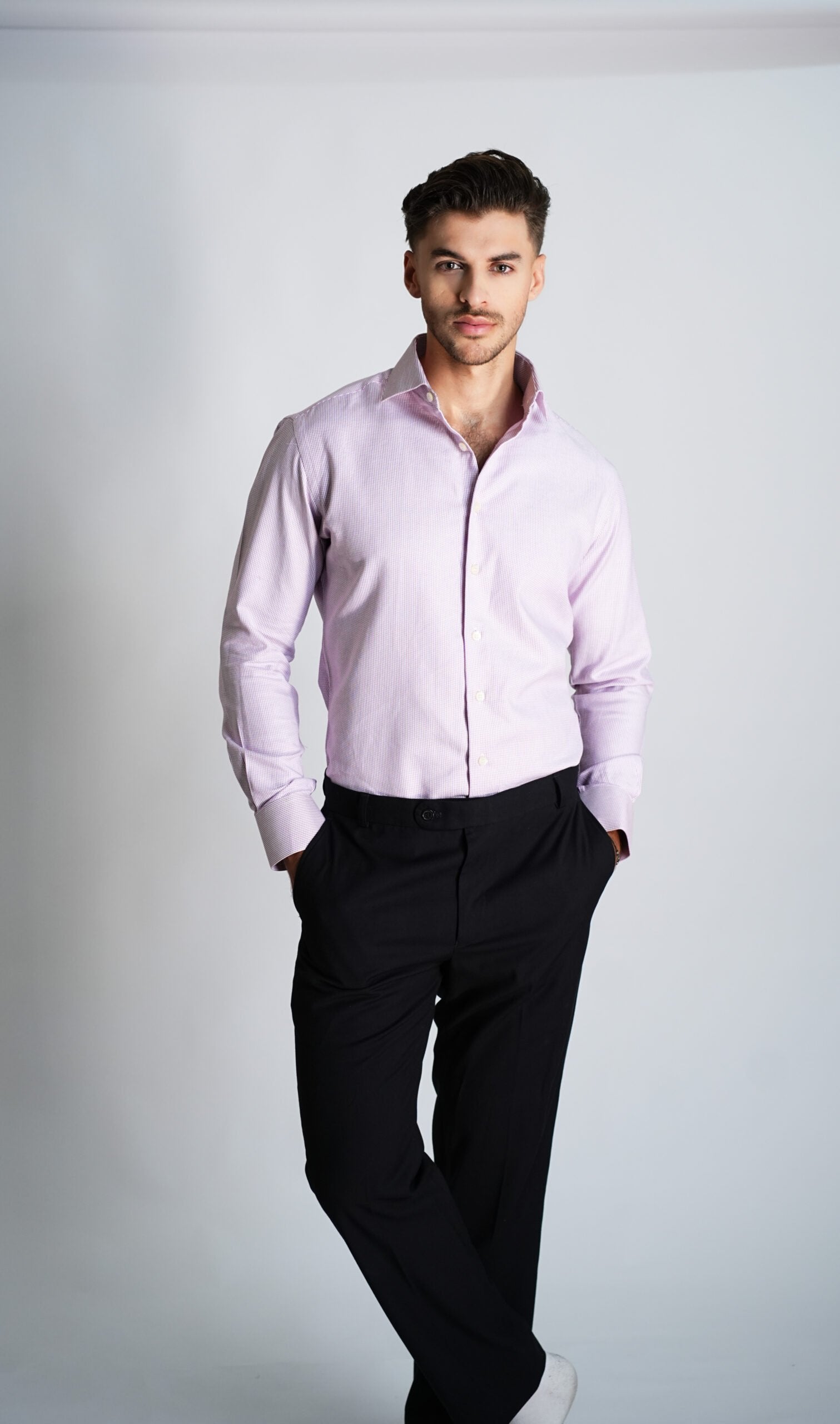 Pastel Magenta Structured Shirt