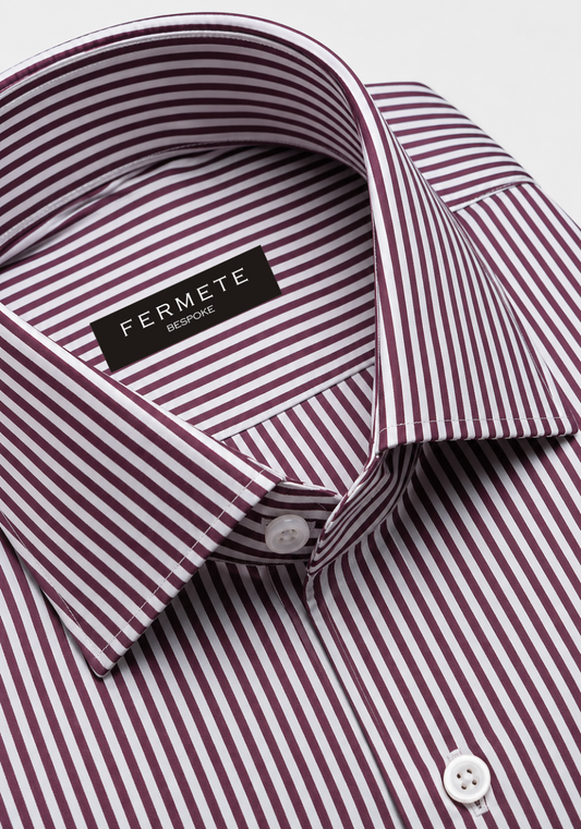 Plum Narrow Stripes Shirt