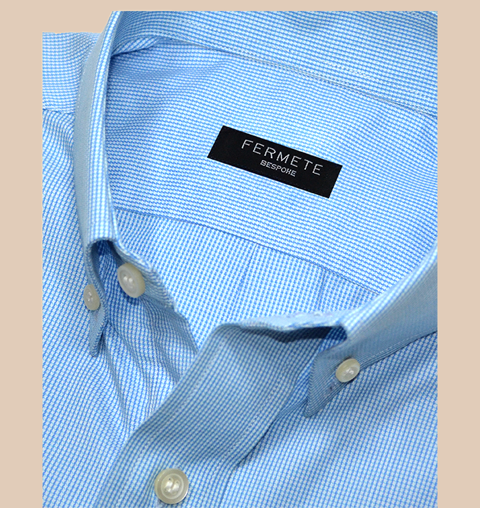 Sky Blue Star Structured Shirt