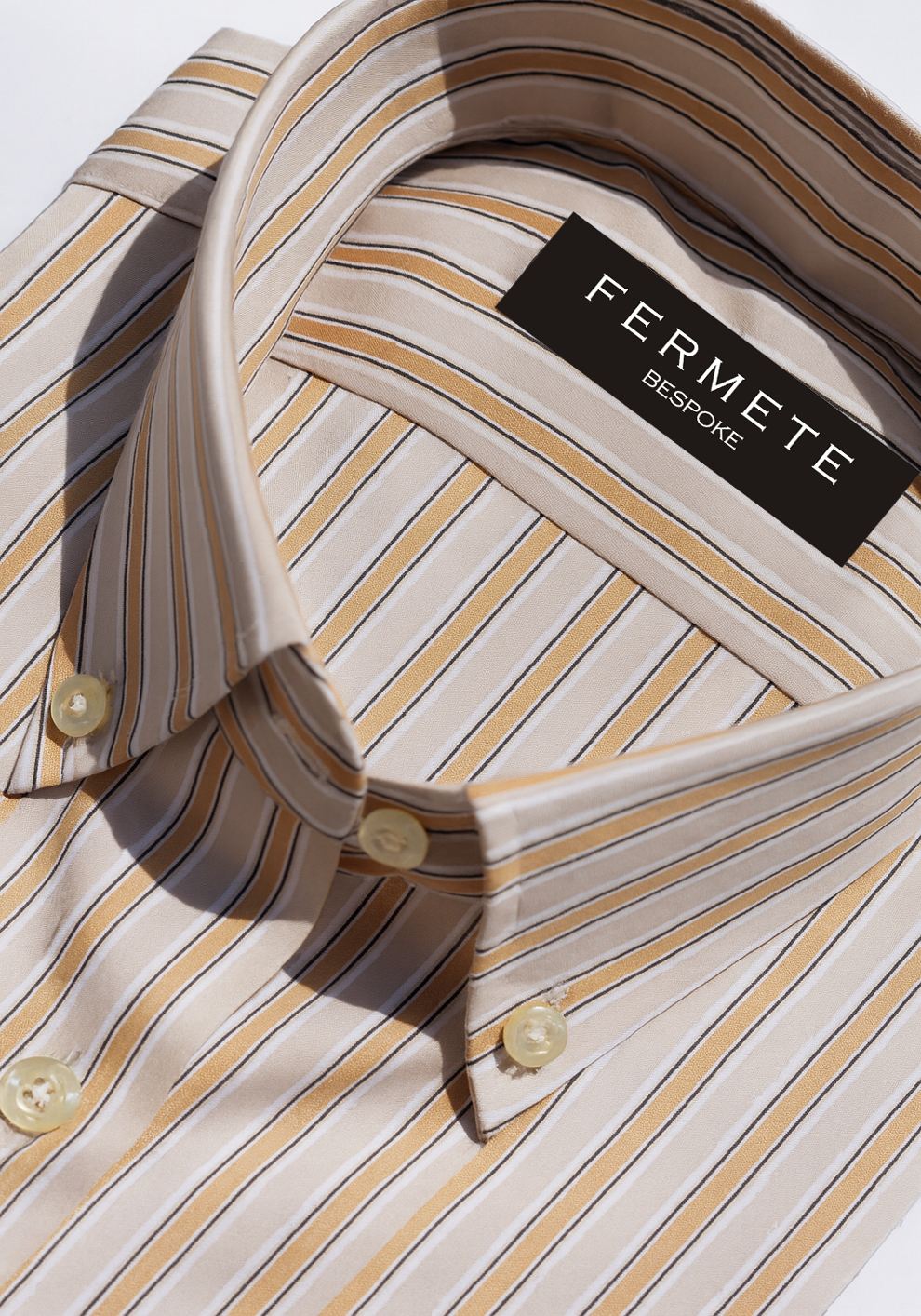 Soft Golden On Tan Stripes Shirt