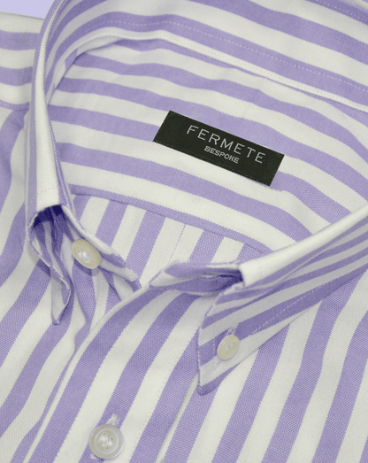 Lavender Royal Oxford Bengal Stripes Shirt