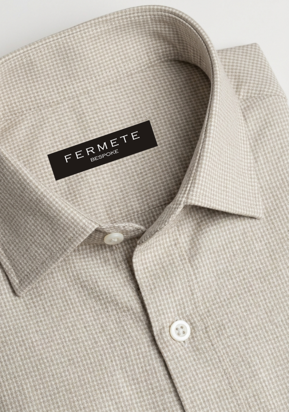 Beige Structured Summer Linen Shirt