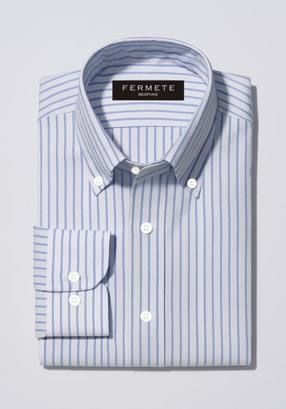 Blue Royal Oxford Pencil Stripes Shirt