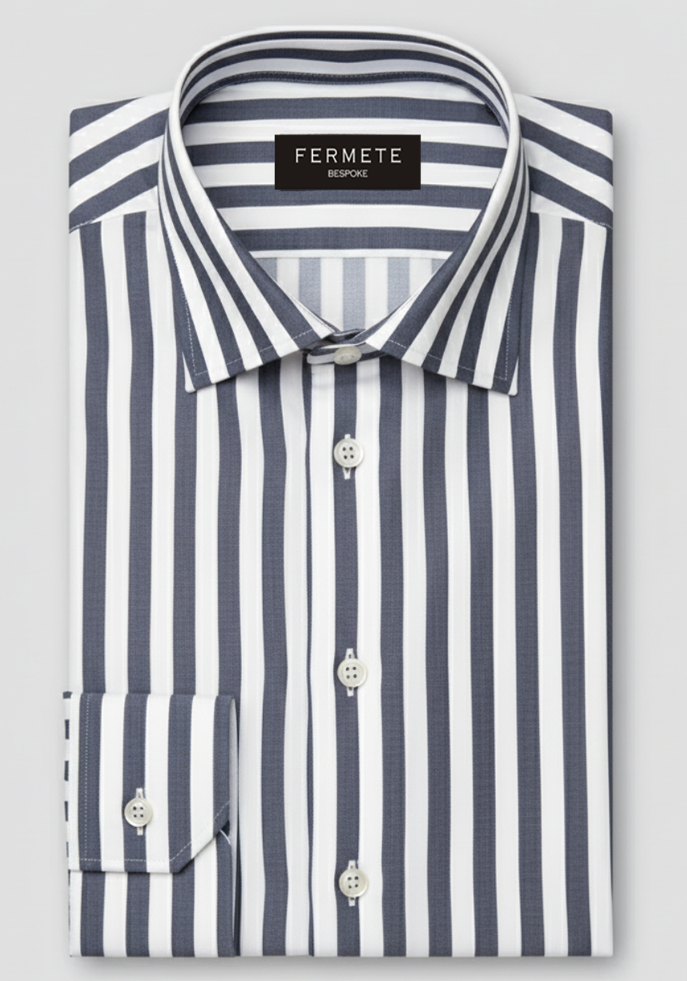 Charcoal Gray Bengal Performance Stretch Stripes Shirt