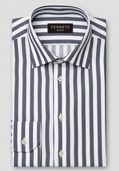 Charcoal Gray Bengal Performance Stretch Stripes Shirt