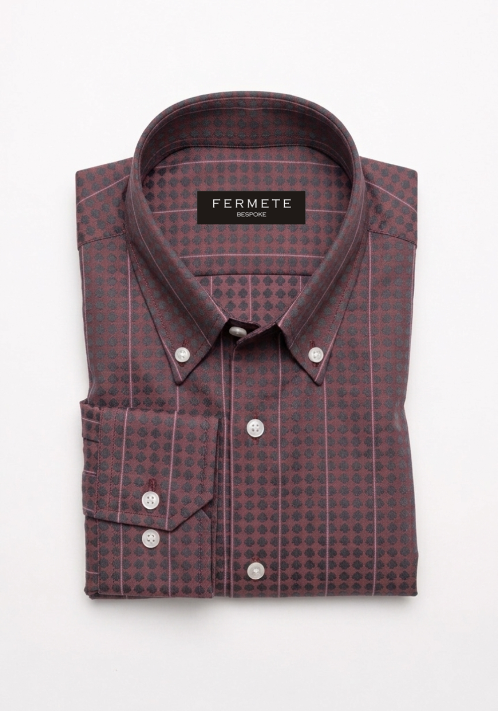 Chocolate Brown Structured Stripes Shirt