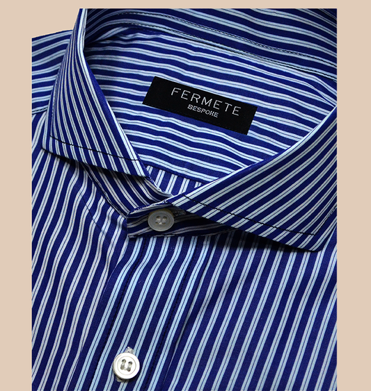 Crisp Blue Dual Stripes Shirt