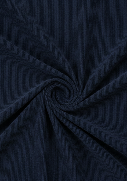 Dark Navy Blue Corduroy Stretch Shirt