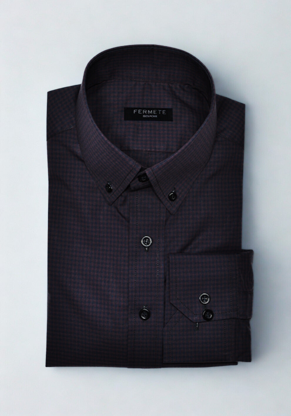 Dark Plum Navy Checkered Shirt