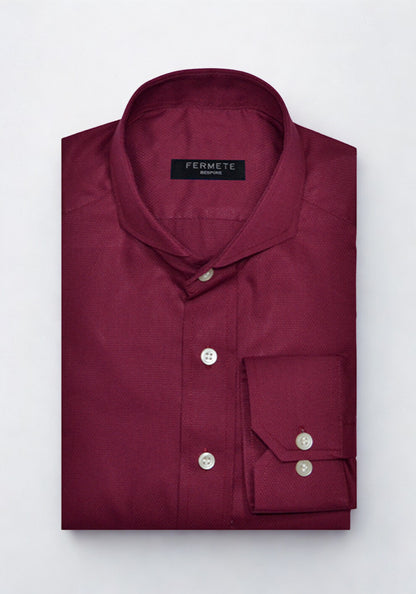 Deep Maroon Structured Shirt
