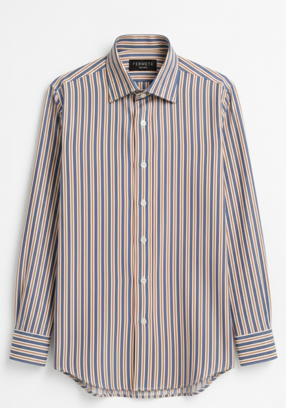Dual Blue Red Stripes Shirt