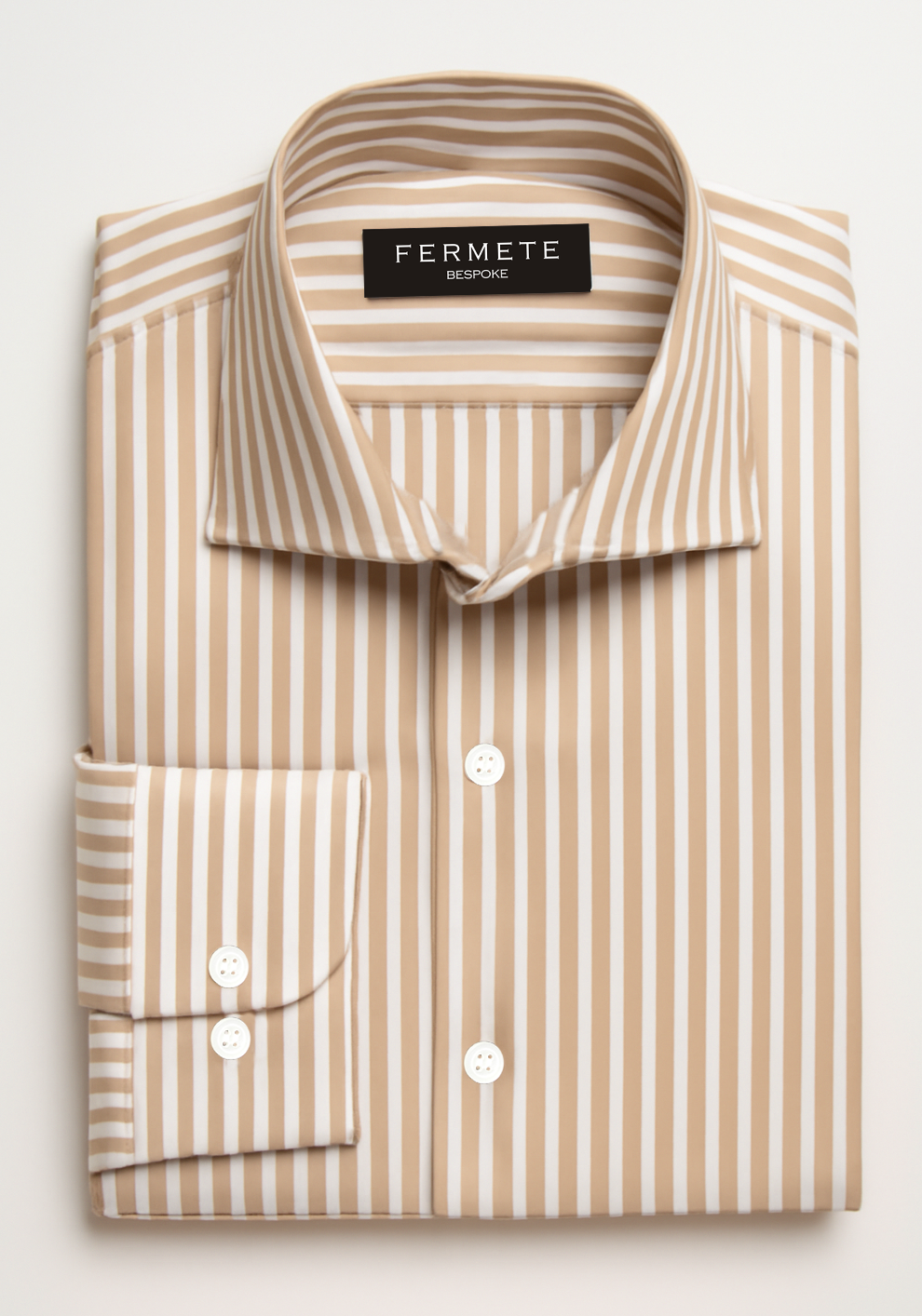 Egyptian Earthy Brown Stripes 60's Poplin Shirt