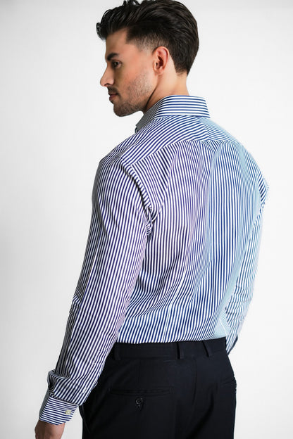 Egyptian Navy Striped Shirt