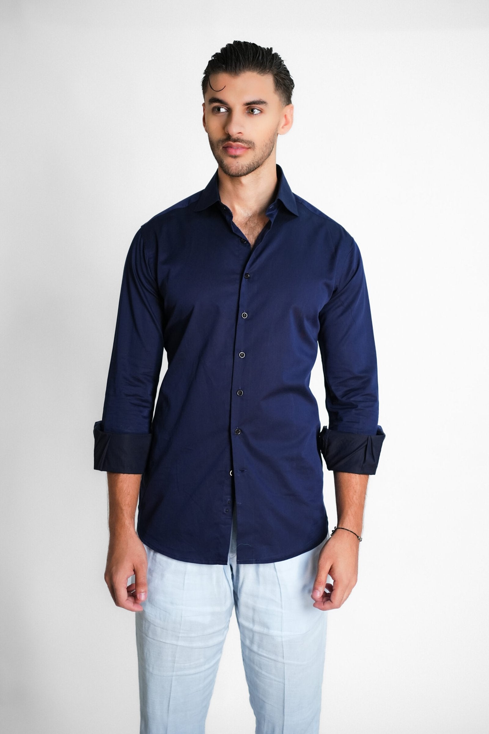Egyptian Navy Twill Shirt