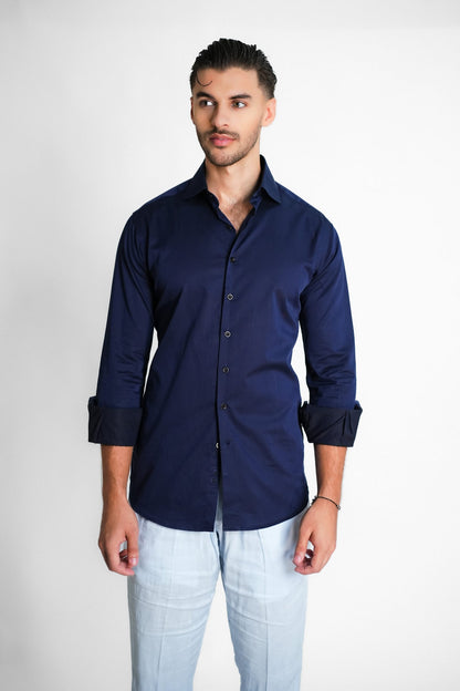 Egyptian Navy Twill Shirt