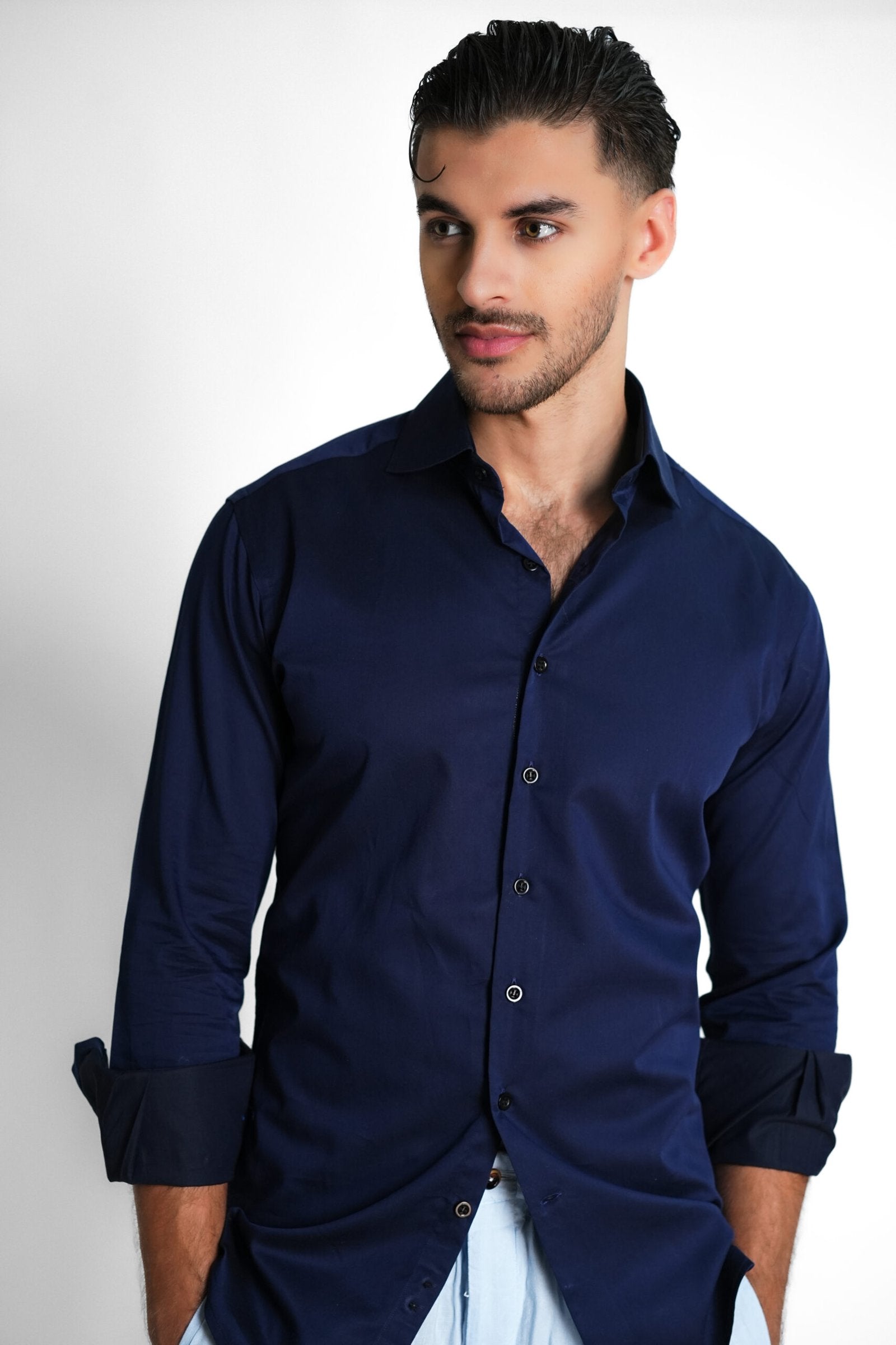 Egyptian Navy Twill Shirt