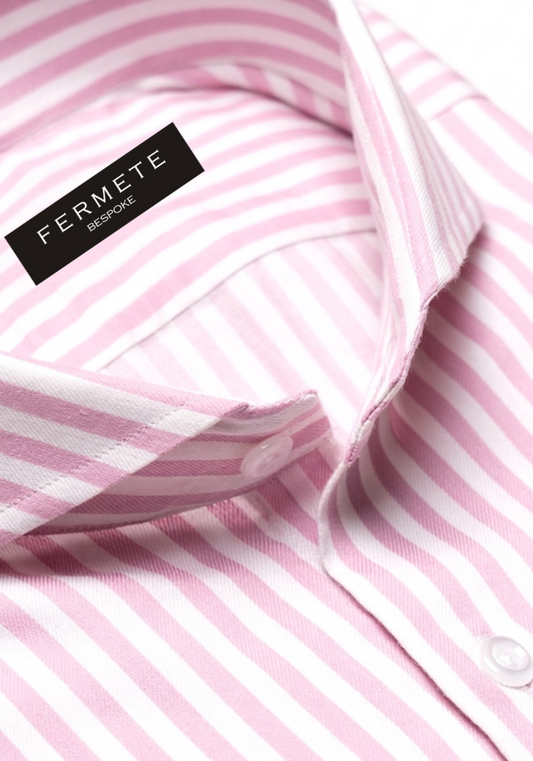 Egyptian Pink Structured Bengal Stripes Shirt