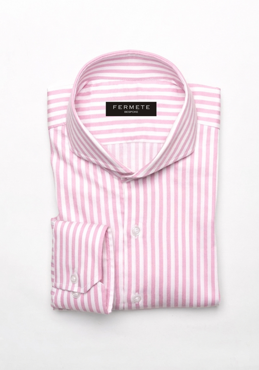 Egyptian Pink Structured Bengal Stripes Shirt