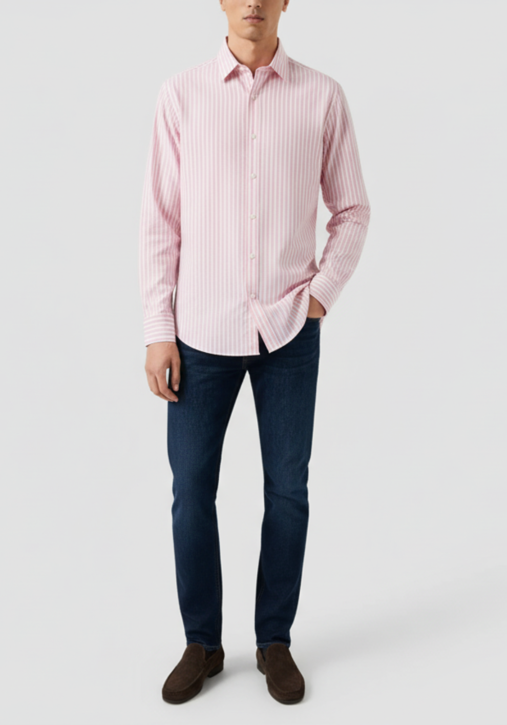 Egyptian Pink Structured Stripes