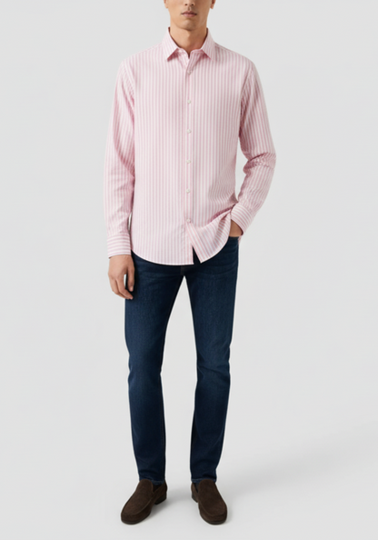 Egyptian Pink Structured Stripes